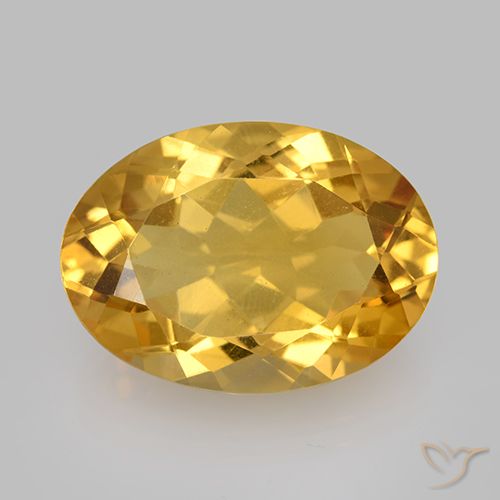 10.63ct Natürlicher Tiefes Gold Citrin, Oval, VVS