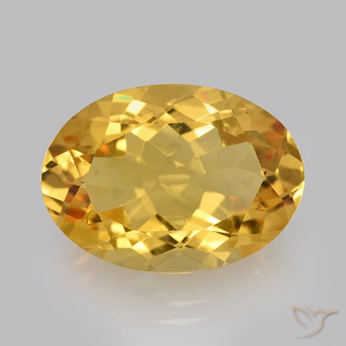 10.84ct Natürlicher gold-orange Citrin, Oval, VVS