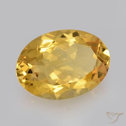 9,17 ctw natürlicher gold-orange Citrin, Oval, VVS