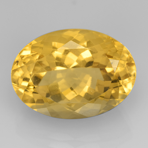 13,95 ctw natürlicher goldener Citrin, Oval Schliff, VVS