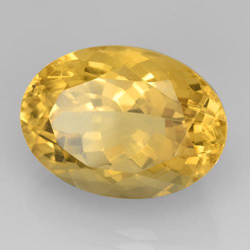 13,95 ctw natürlicher goldener Citrin, Oval Schliff, VVS