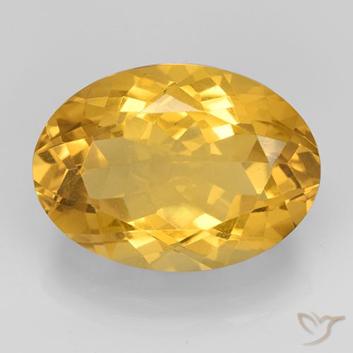 11.22ct Natürlicher Mittleres Gold Citrin, Oval, VVS