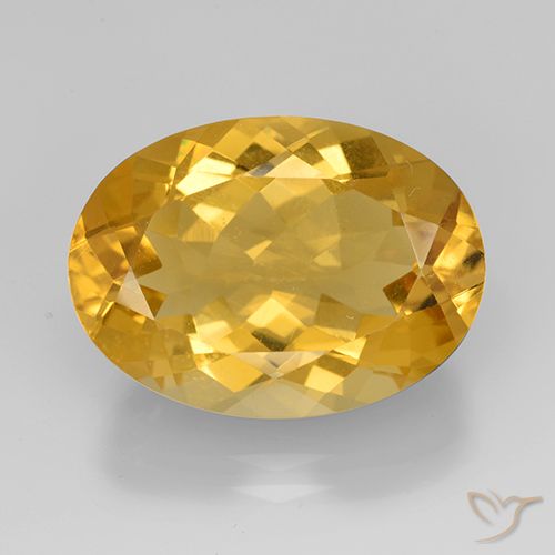 10.57ct Natürlicher Mittelgold Citrin, Oval, VVS-VS