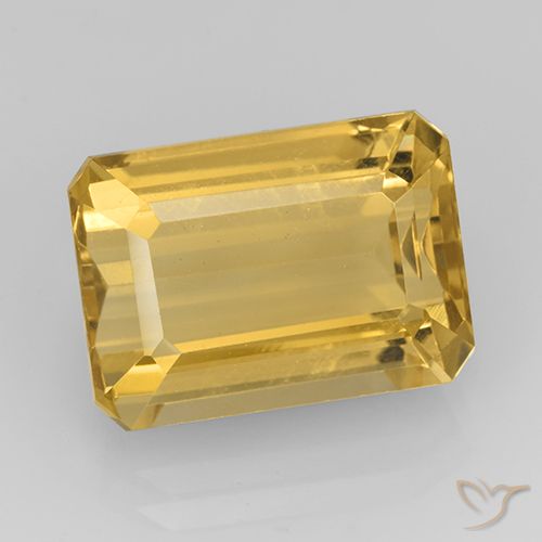 8.50ct Natürlicher Mittleres Gold Citrin, Smaragdschliff, VVS
