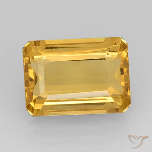 7.87ct Natürlicher Mittleres Gold Citrin, Smaragdschliff, VVS