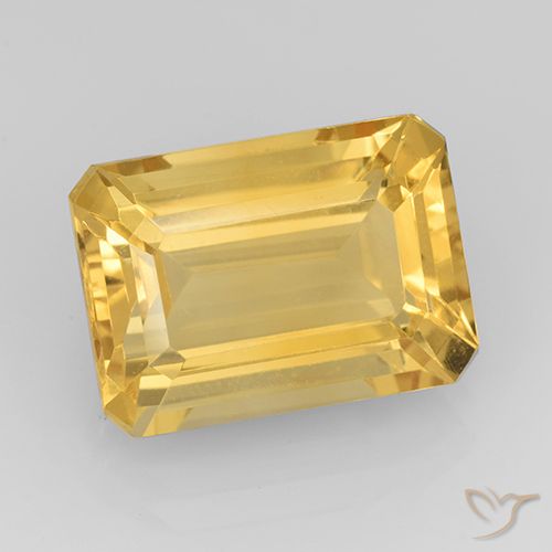 7.67ct Natürlicher Golden Citrin, Smaragdschliff, VVS