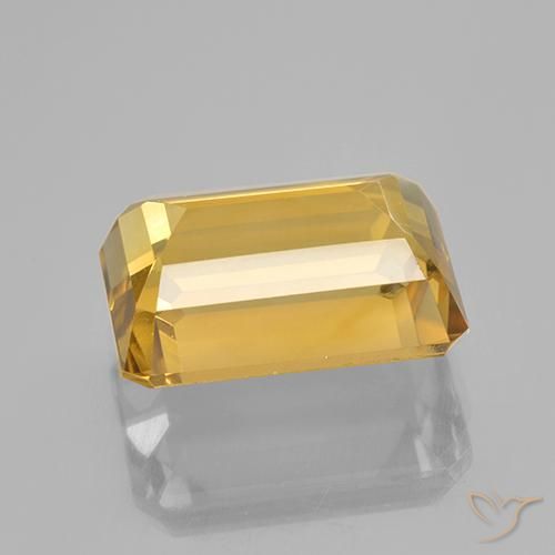 9,17 ctw natürlicher Mittelgold Citrin, Oktagonschliff, VVS