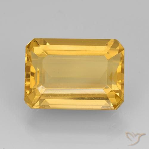 7.83ct Natürlicher Mittleres Gold Citrin, Smaragdschliff, VVS
