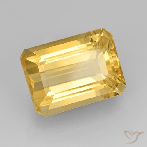 9,17 ctw natürlicher Golden Citrin, Oktagonschliff, VVS