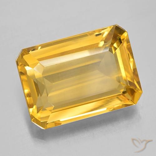 9,17 ctw natürlicher Helles Gold Citrin, Oktagonschliff, VVS-VS