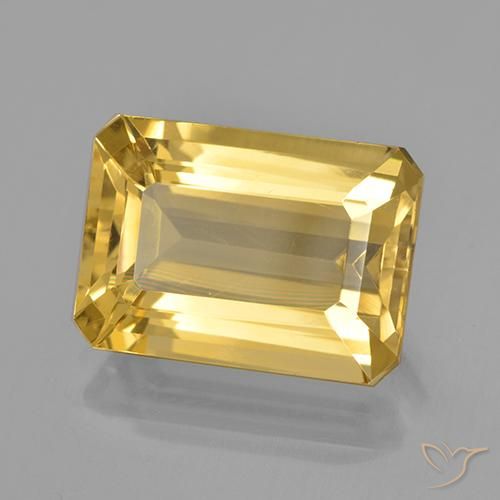 9,17 ctw natürlicher Mittelgold Citrin, Oktagonschliff, VVS