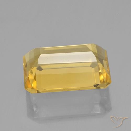 9,17 ctw natürlicher Mittelgold Citrin, Oktagonschliff, VVS