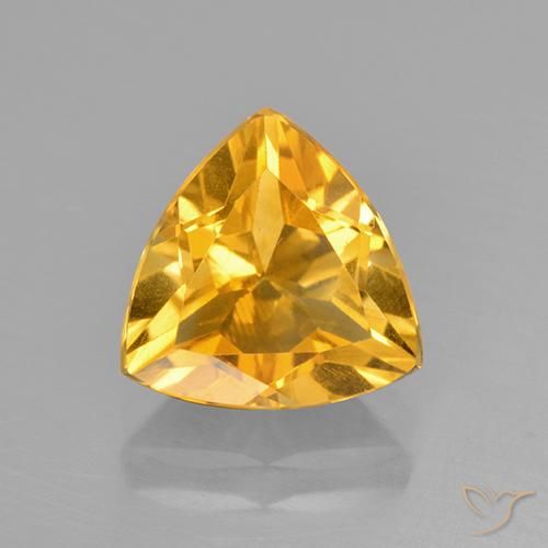 2.18ct Natürlicher Dunkelgolden Citrin, Trillion, VVS