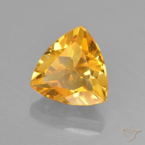 9,17 ctw natürlicher Dunkelgolden Citrin, Trillion, VVS