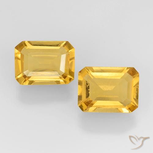 2.58ctw Natürlicher Golden Citrin, Smaragdschliff, VVS-VS
