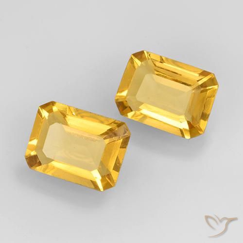 2.58 ct natürliche Golden Citrin-Edelsteine, Oktagonschliff, VVS-VS