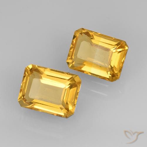 3.32 ct natürliche Helles Gold Citrin-Edelsteine, Oktagonschliff, VVS-VS