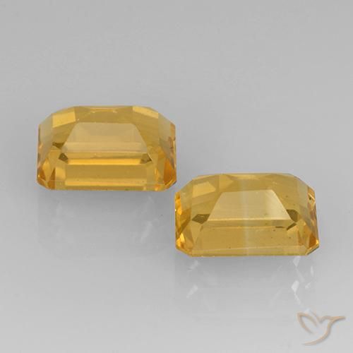 3.32 ct natürliche Helles Gold Citrin-Edelsteine, Oktagonschliff, VVS-VS