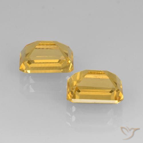 3.24 ct natürliche Golden Citrin-Edelsteine, Oktagonschliff, VS