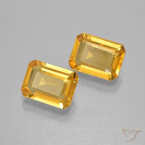 2.54 ct natürliche Dunkelgolden Citrin-Edelsteine, Oktagonschliff, VVS-VS