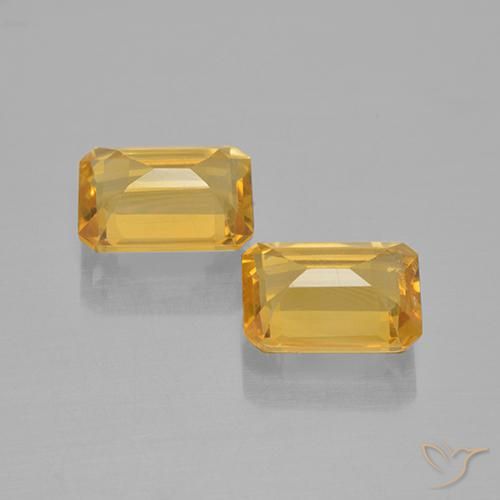 2.54 ct natürliche Dunkelgolden Citrin-Edelsteine, Oktagonschliff, VVS-VS