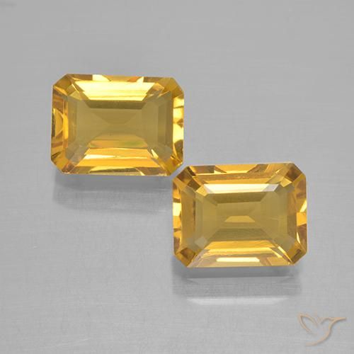 2.80ctw Natürlicher Golden Citrin, Smaragdschliff, VVS-VS