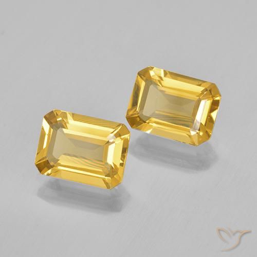 2.72 ct natürliche Helles Gold Citrin-Edelsteine, Oktagonschliff, VVS-VS