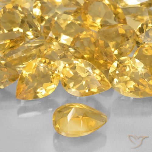 9,17 ctw natürlicher Mittelgold Citrin, Birnenform, VVS-VS