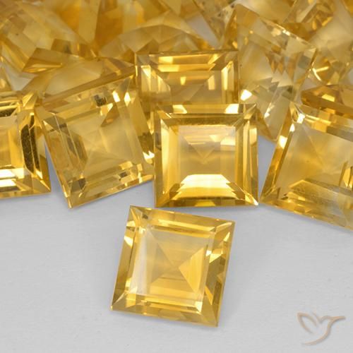 9,17 ctw natürlicher Mittelgold Citrin, Quadrat, VVS-VS