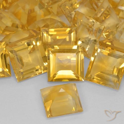 9,17 ctw natürlicher Mittelgold Citrin, Quadrat, VVS-VS