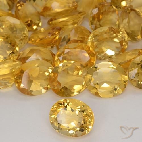 9,17 ctw natürlicher Golden Citrin, Oval, VVS-VS