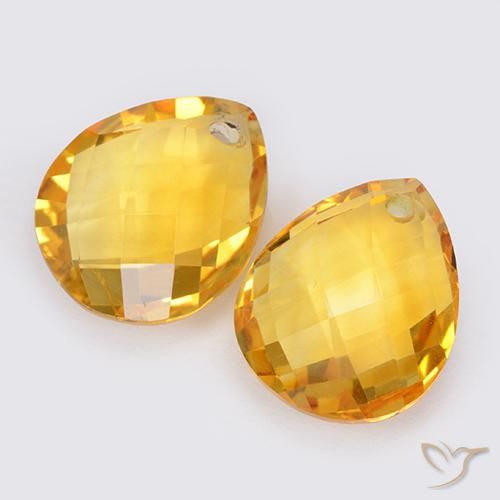 7.89 ct natürliche Mittelgold Citrin-Edelsteine, Birnenform, VVS-VS
