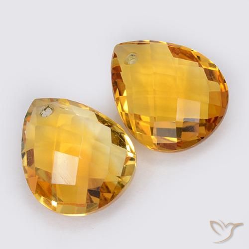 7.47 ct natürliche Mittelorange Citrin-Edelsteine, Birnenform, VVS-VS
