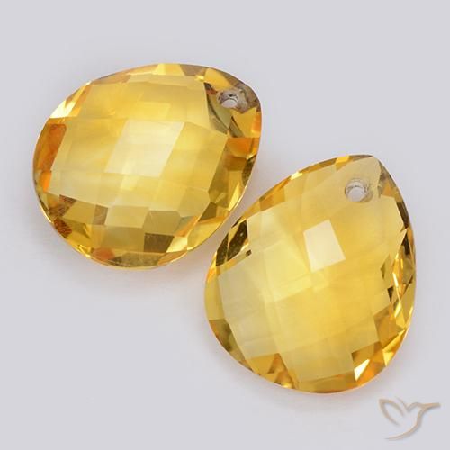 7.50 ct natürliche Mittelgold Citrin-Edelsteine, Birnenform, VVS-VS