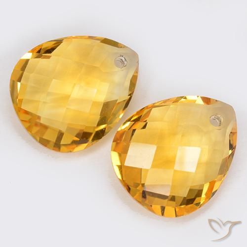 7.00 ct natürliche Dunkelgolden Citrin-Edelsteine, Birnenform, VVS-VS