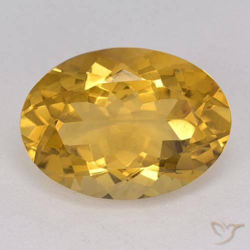 11.68ct Natürlicher Golden Citrin, Oval, VVS