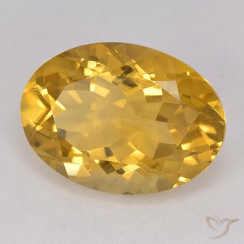 9,17 ctw natürlicher Golden Citrin, Oval, VVS