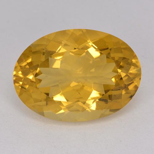 12.25ct Natürlicher Tiefes Goldorange Citrin, Oval, VVS