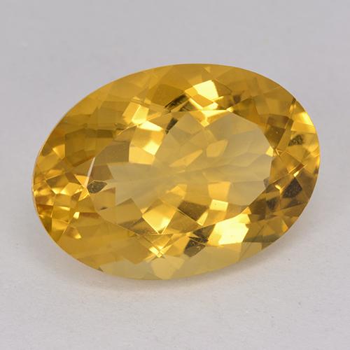 9,17 ctw natürlicher Tiefes Goldorange Citrin, Oval, VVS