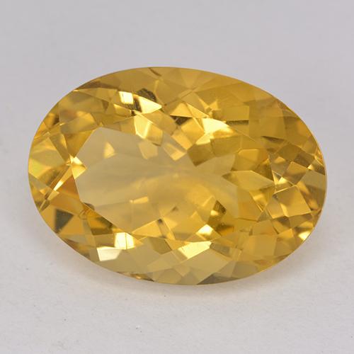 12,00 ctw natürlicher goldener Citrin, Oval Schliff, VVS