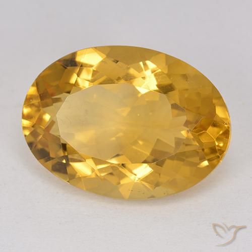 11,63 ctw natürlicher goldener Citrin, Oval Schliff, VVS