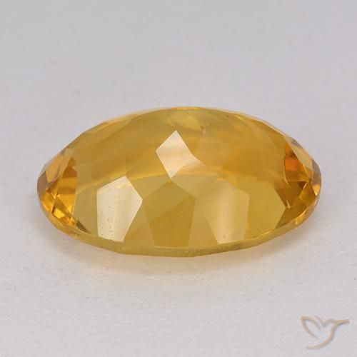 11,63 ctw natürlicher goldener Citrin, Oval Schliff, VVS