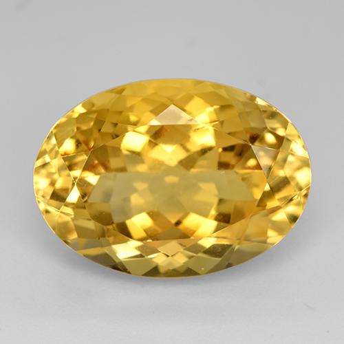 9,17 ctw natürlicher gelb-gold Citrin, Oval Schliff, VVS