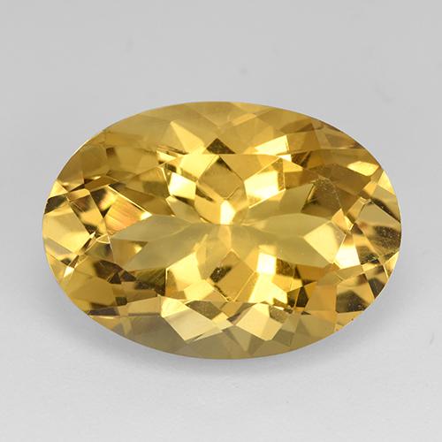 11,48 ctw natürlicher goldener Citrin, Oval Schliff, VVS