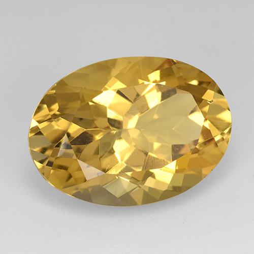 11,48 ctw natürlicher goldener Citrin, Oval Schliff, VVS