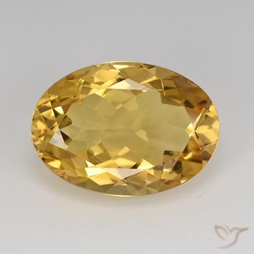11.54ct Natürlicher Mittelgold Citrin, Oval, VVS