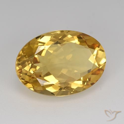 9,17 ctw natürlicher Mittelgold Citrin, Oval, VVS