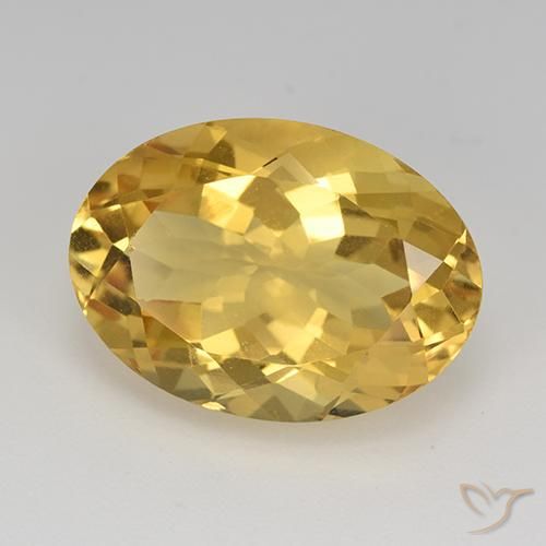 9,17 ctw natürlicher Mittelgold Citrin, Oval, VVS