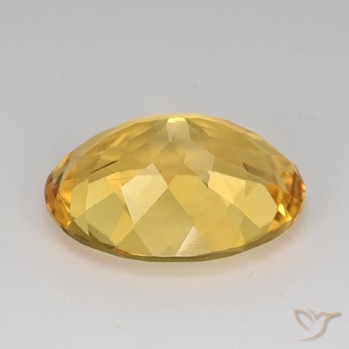9,17 ctw natürlicher Mittelgold Citrin, Oval, VVS