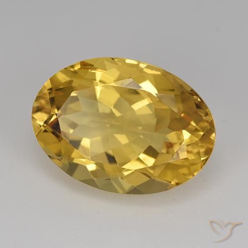 9,17 ctw natürlicher Mittelgold Citrin, Oval, VVS